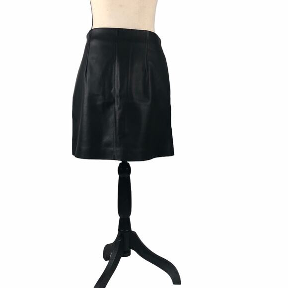 H&M black vegan Leather Skirt from - NWT size 6 - Picture 5 of 7